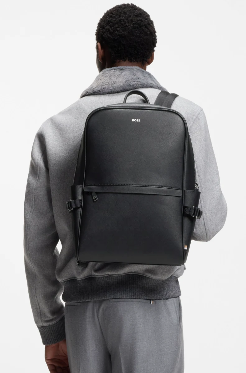 Backpack with foil-print logo