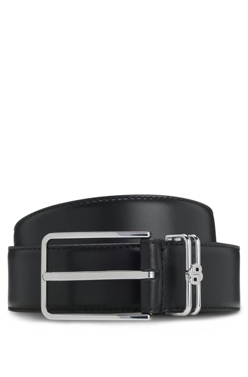 Italian-leather belt with Double B monogram