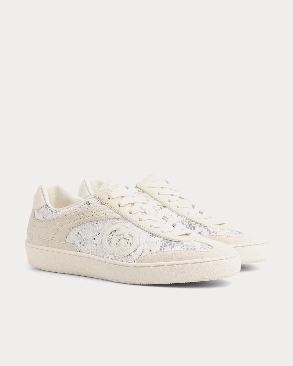 G75 Suede White Low Top Sneakers