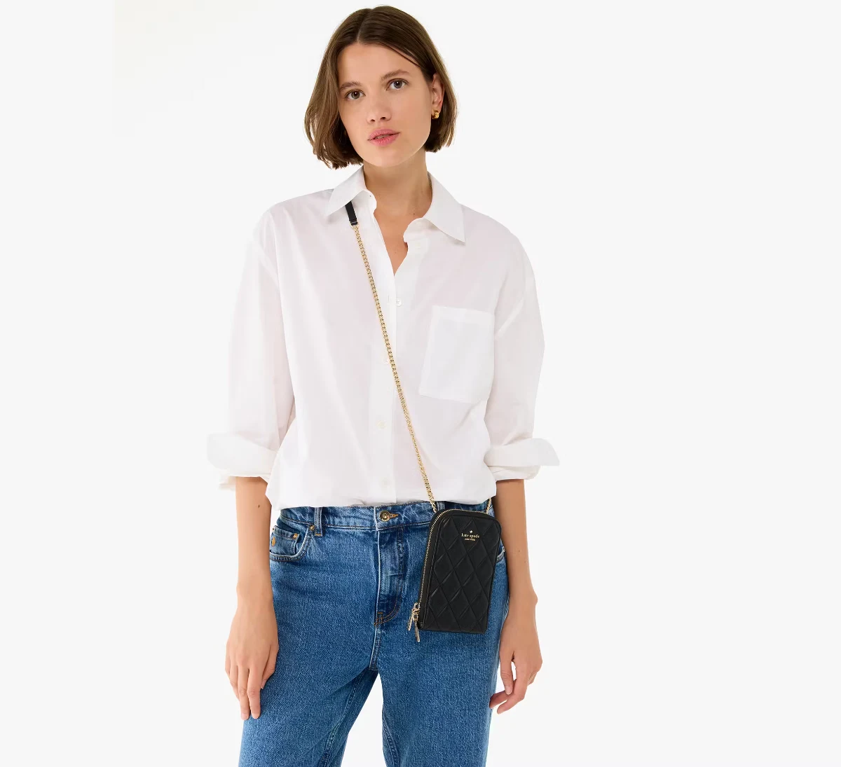 Carey Quilted North South Phone Crossbody