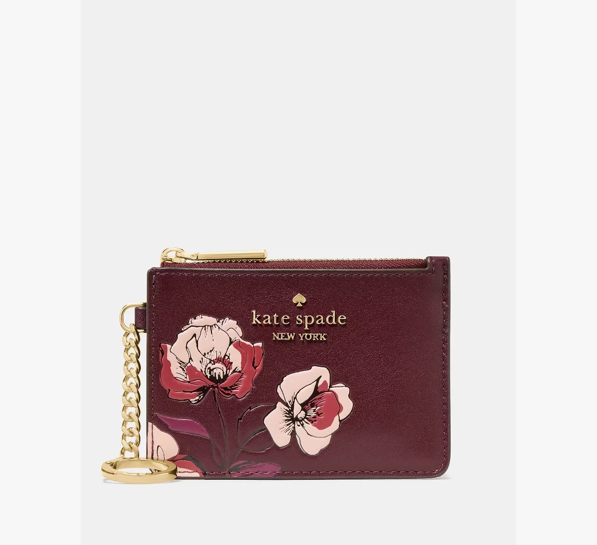 Floral Key Ring Card Holder
