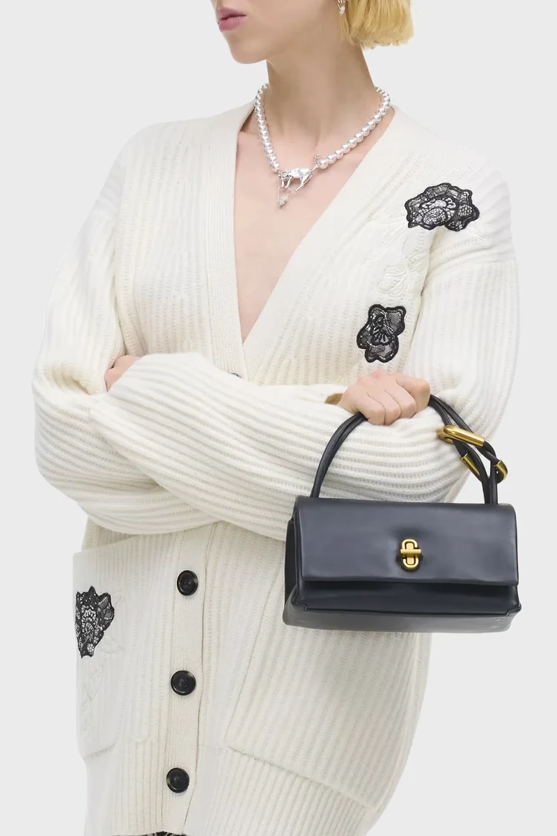 Leather shoulder bag THE MINI DUAL BAG
