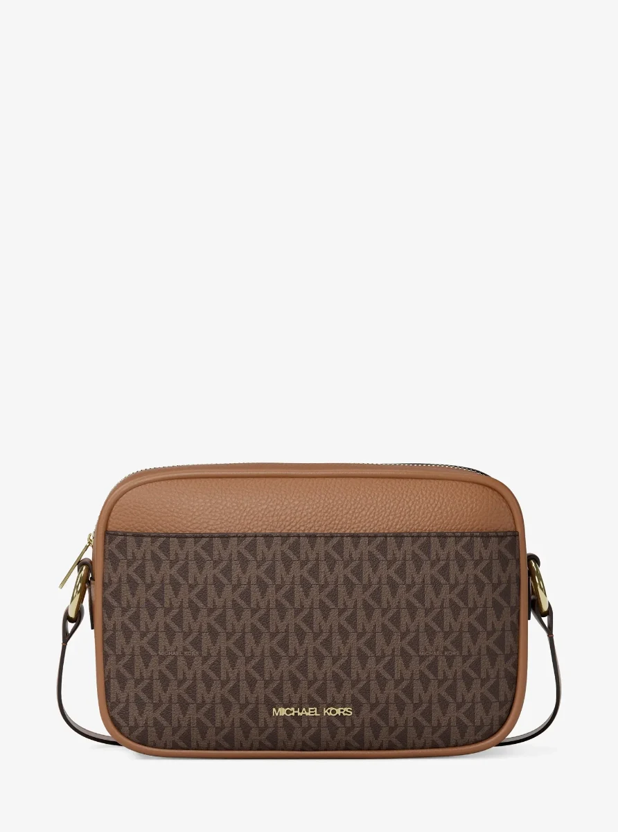 Large Jet Set Travel Signature Logo Camera Shoulder Bag