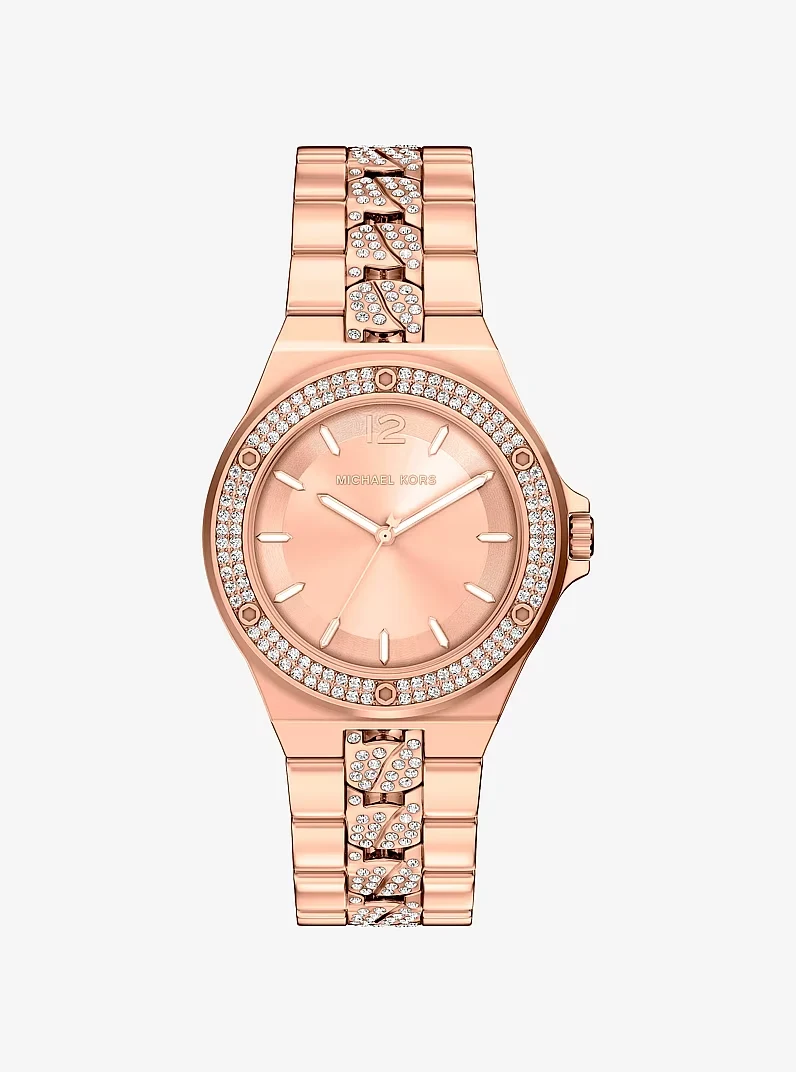 Lennox Pavé Rose Gold-Tone Watch
