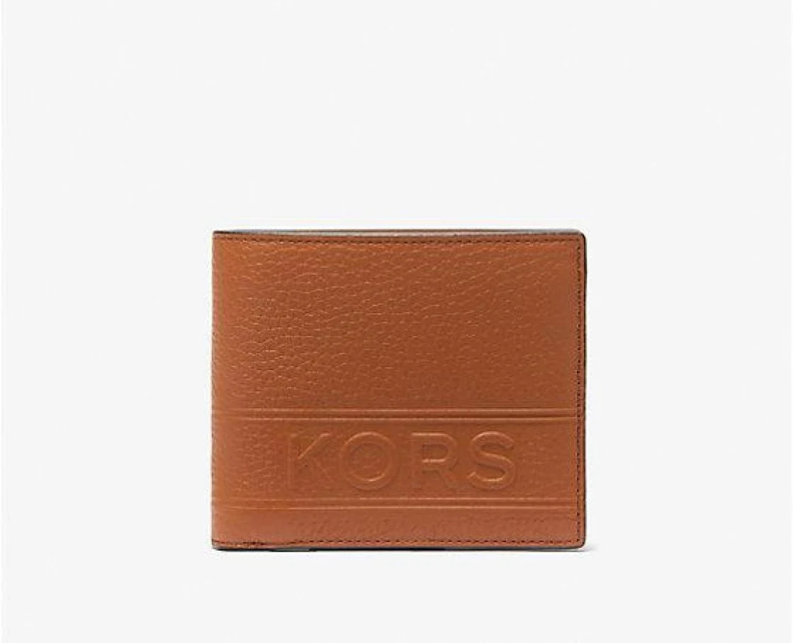 MICHAEL KORS Hudson Pebbled Leather Billfold Wallet